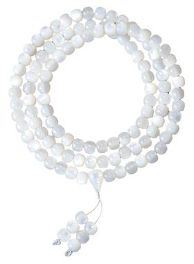 天然母贝螺钿老鱼骨108朝珠念珠