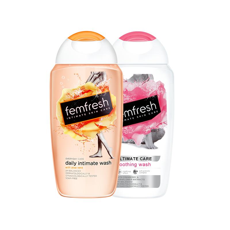 Femfresh芳芯英国进口私处生理护理液洋甘菊250ml+舒缓保湿250ml