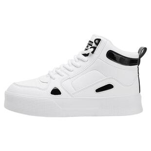 真维斯高帮男鞋春季增高休闲百搭板鞋男士特大码47运动46小白潮鞋