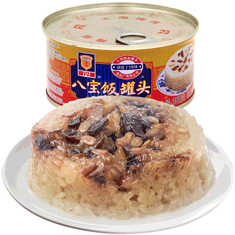 上海梅林350克香糯豆沙八宝饭