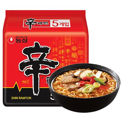 进口韩国袋装农心辛拉面