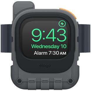 elago充电支架适用AppleWatch Ultra3/2苹果手表充电支架s11硅胶座iwatch10配件se复古创意硅胶桌面架