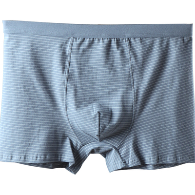 条纹男内裤加肥加大码纯棉肥佬裤