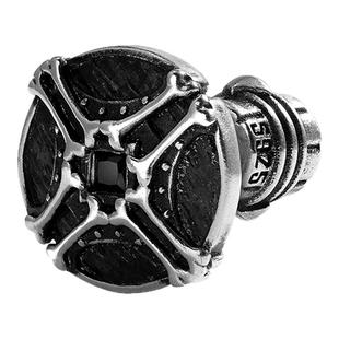 ROCKRIDE 重生叠盾护佑耳钉 新款蒙古耳饰男925银高级礼物