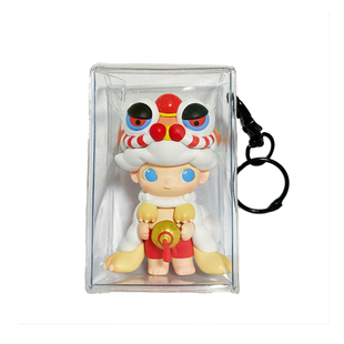 小盲骑潮玩遛娃包透明立体泡泡玛特盲盒收纳袋晒娃保护套外出挂件