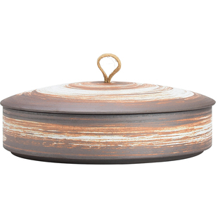 蕴华堂粗陶茶叶罐白茶普洱茶饼罐手工陶瓷茶仓可叠加密封罐收纳盒