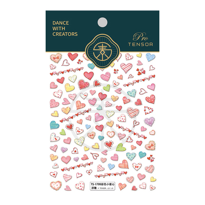 茉季中国美甲贴纸立体浮雕效果