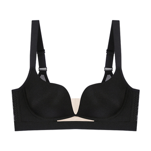 EMMAROSE胖mm薄款无痕大码内衣聚拢大胸显小防下垂收副乳性感文胸