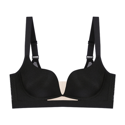 EMMAROSE胖mm薄款无痕大码内衣聚拢大胸显小防下垂收副乳性感文胸