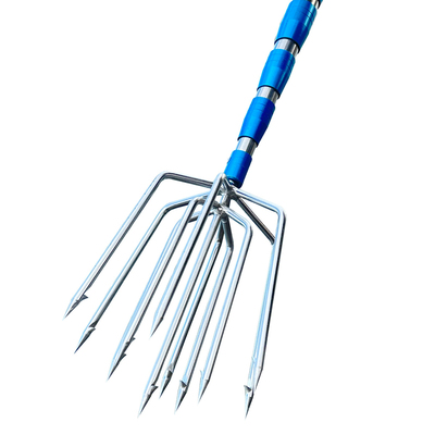 大倒刺捕鱼叉不锈钢头加厚伸缩杆老式鱼叉头渔叉鱼插鱼叉子扎鱼器