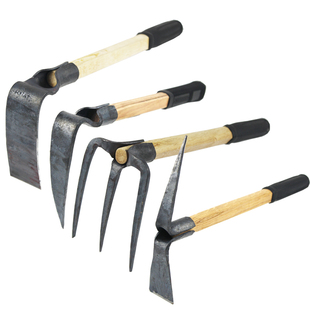 锄头纯手工锻打锰钢木柄小锄头户外家用挖土种菜除草农用园艺花锄