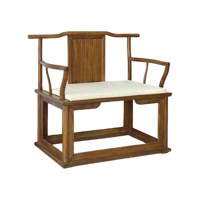 新中式禅椅实木禅椅围椅盘腿打坐椅榆木禅修椅子明式禅椅主椅