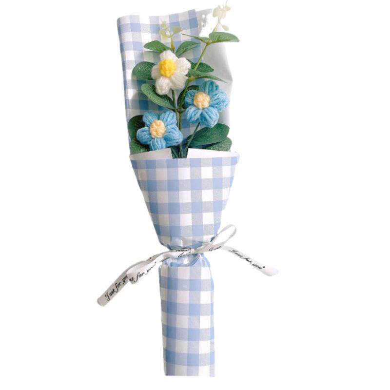 手工针织泡芙花花束公司团建生日