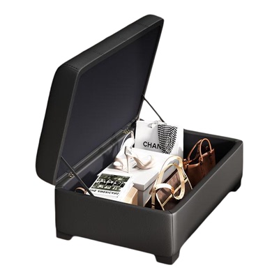 新中式客厅可坐可收纳脚踏沙发凳