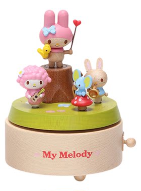 森活木趣美乐蒂音乐盒木质八音盒女生女孩儿童情人节新年生日礼物