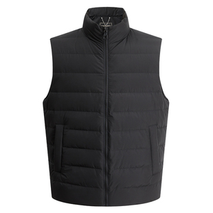 【90白鹅绒】曼加龙2025秋冬防泼水男士羽绒马甲立领轻薄保暖背心