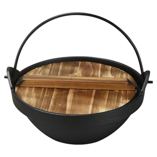 铸铁炖锅家用老式吊锅汤锅户外酒精炉小火锅专用锅寿喜烧锅汤锅