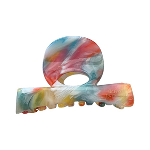 france幻彩一字发抓 新款多色适合发量少的抓夹小号 半扎发发饰