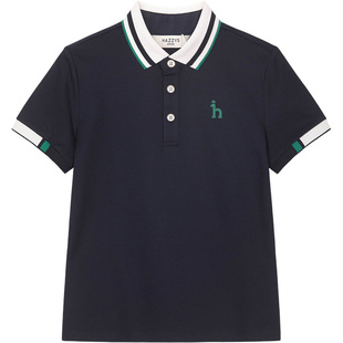 hazzys哈吉斯童装男童polo衫2025夏新中大童透气吸湿速干短袖T恤