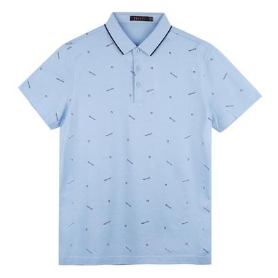 【商场同款】才子男装满印花翻领Polo衫男2023夏新款中年商务T恤