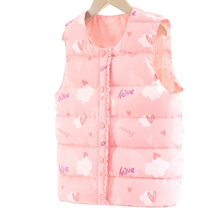 女童羽绒马甲秋冬儿童背心鸭绒轻薄内胆外穿坎肩加厚保暖马夹童装