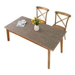 仿亚麻布纹皮革桌垫餐桌茶几桌垫电视柜书桌电脑办公桌垫轻奢定制