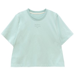 鹿与飞鸟2025<Clean系列>匹马棉奶盖T|刺绣长短款T恤6560/6561