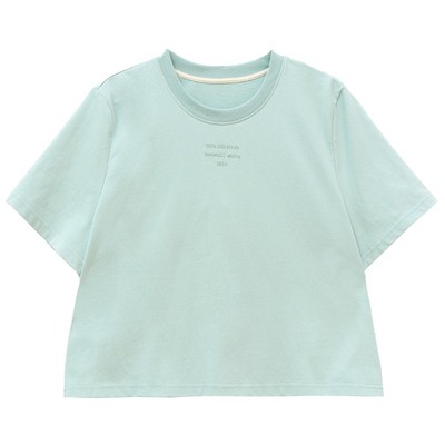 clean系列长短款匹马棉刺绣T恤