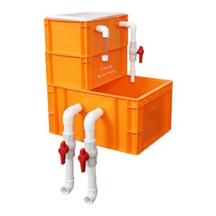 雄泽自制工业风周转箱过滤箱水循环沼泽生态过滤可水培植物过滤器