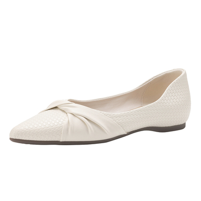 达芙妮法式尖头一脚蹬平底单鞋