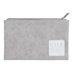 USER拉链刷包便携大容量雾霾灰收纳化妆刷包PU羊巴革眼影刷软包