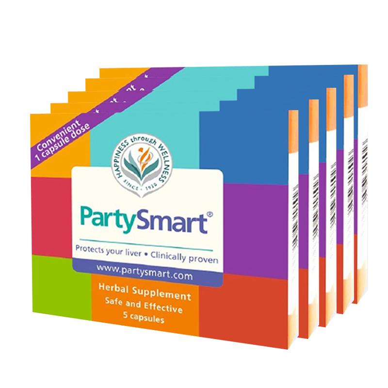 【5盒】PartySmart解酒药片欧洲杯喝酒前不醉神器千杯醒酒护肝片