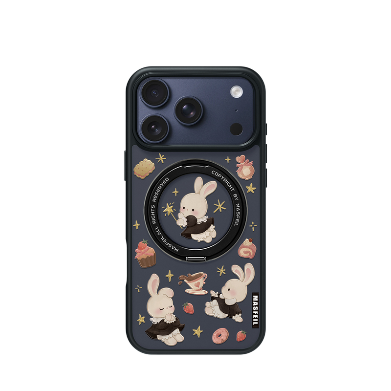 MASFEIL × 星光兔语适用苹果17promax手机壳iPhone16pro新款磁吸带支架ip15全包Fo5支点高级感17好看可爱