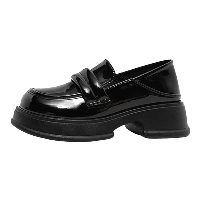 环球一脚蹬黑色jk乐福鞋