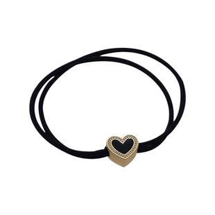 黑色皮筋女扎头头绳皮套高弹力耐用头饰发绳简约高马尾发圈橡皮筋