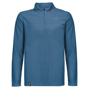 黑冰户外抓绒衣男华夫格保暖方格半拉链立领中间层冲锋衣内胆1101