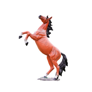 玻璃钢仿真马雕塑大型户外园林景观公园草坪景观动物骏马装饰摆件