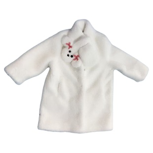 女童冬季皮毛一体皮草外套宝宝中长款洋气可爱保暖棉衣小女孩大衣