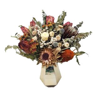 真花帝王花进口干花北美复古装饰样板房软装客厅摆设天然高端花束