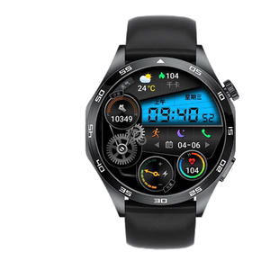 多功能大屏圆盘户外运动智能手表蓝牙版心率血压睡眠监测男士手环