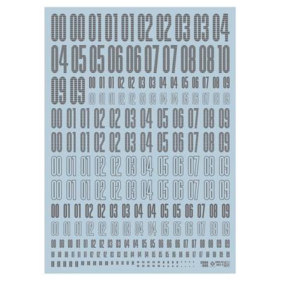 数字编号拼装模型通用水贴纸EVO