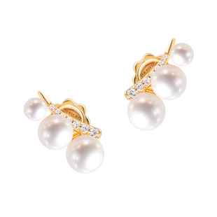 PEARLSTIGE至如淡水珍珠SARA耳钉精致优雅耳饰轻奢高级百搭春夏