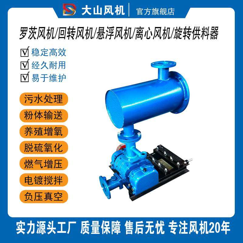 章丘罗茨鼓风机DSSR80气力输送脱硫脱硝氧化曝气污水处理真空泵