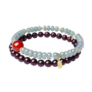 宫里上新小叶紫檀手串女款翡翠手链天然檀木串珠送妈妈生日礼物