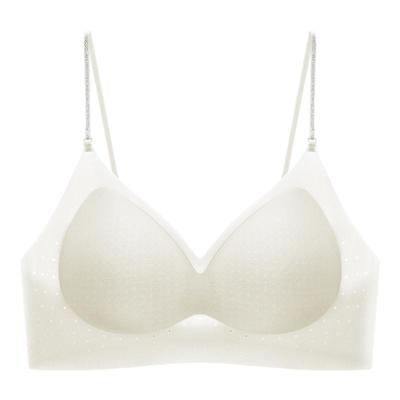 粉底液隐形大露背内衣女薄款特调肤色小胸聚拢交叉美背文胸罩