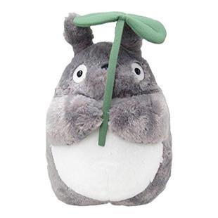 日本totoro吉卜力宫崎骏正版荷叶龙猫公仔玩偶娃娃抱枕毛绒玩具