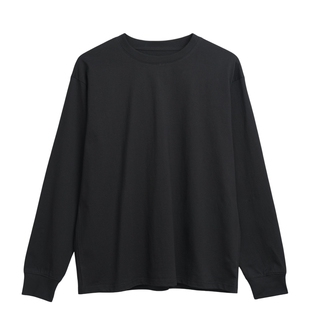 Tobefly 300克新疆长绒精梳棉圆领休闲百搭基础款内搭纯色长袖T恤