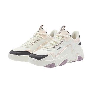 乔丹紫色皮面加绒保暖户外棉鞋运动鞋低帮女款休闲板鞋女厚底增高