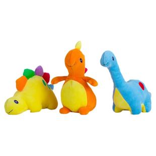 霸王龙毛绒玩具小恐龙公仔玩偶剑龙长颈龙婴儿摇铃玩具0-1-4岁萌