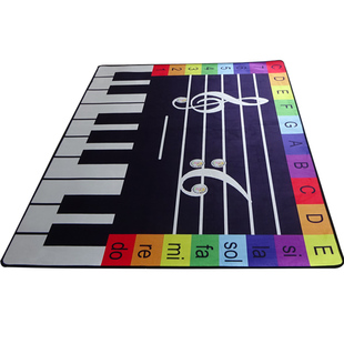 音乐音符教学毯五线谱地毯大谱表高低音符键盘地毯防滑无味水洗垫